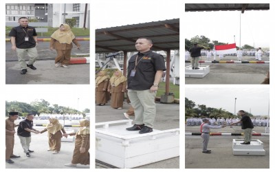 Ketua Bawaslu Kuantan Singingi Jadi Pembina Upacara di SMAN Pintar Provinsi Riau